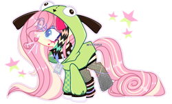 Size: 1152x694 | Tagged: safe, artist:michiharas, derpibooru import, fluttershy, oc, pegasus, pony, g4, :p, antonymph, base used, blue eyelashes, blue pupils, blushing, choker, clothes, coat markings, collar, colored eyelashes, colored hooves, colored pupils, commission, coontails, cream coat, dyed mane, emanata, eye clipping through hair, facial markings, fishnet clothing, fishnet stockings, fluttgirshy, gir, glow rings, hair accessory, hairclip, heart, heart mark, hoodie, hooves, impossibly long mane, impossibly long tail, invader zim, leg warmers, long mane, long tail, makeup, mane accessory, mane clip, multicolored mane, outline, pink mane, pink tail, raised leg, shiny mane, shiny tail, signature, simple background, snip (coat marking), solo, spiked collar, standing on three hooves, stars, stockings, striped mane, striped tail, tail, thigh highs, tongue, tongue out, transparent background, two toned tail, white hooves