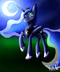 Size: 827x1002 | Tagged: safe, artist:katethedeath1, derpibooru import, princess luna, alicorn, pony, g4, solo