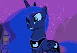 Size: 1565x1080 | Tagged: safe, derpibooru import, screencap, princess luna, alicorn, pony, g4, luna eclipsed, season 2, concave belly, cropped, female, mare, slender, thin