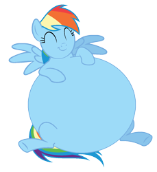 Size: 1113x1215 | Tagged: safe, artist:retroguy1990, derpibooru import, rainbow dash, pegasus, g4, circle tool, female, simple background, solo, stuffed belly, transparent background