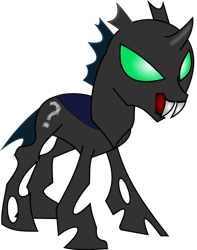 Size: 828x1050 | Tagged: safe, artist:mysteriousflix, derpibooru import, oc, oc only, oc:mr. flix, changeling, simple background, skinny, solo, thin, transparent background