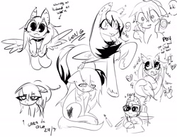 Size: 2879x2227 | Tagged: safe, artist:cheddart, derpibooru import, oc, oc:cheddart, pegasus, pegasus oc, sketch, sketch dump