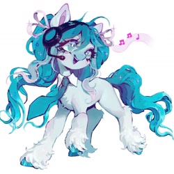 Size: 1440x1440 | Tagged: safe, artist:p0nyplanet, derpibooru import, earth pony, pony, anime, hatsune miku, ponified, simple background, solo, species swap, vocaloid, white background