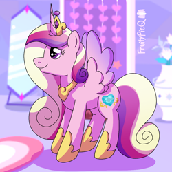 Size: 1000x1000 | Tagged: safe, artist:fruiitypieq, derpibooru import, princess cadance, alicorn, pony, g4, female, mare, solo