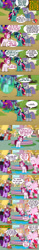 Size: 1280x8189 | Tagged: safe, artist:jasperpie, derpibooru import, cayenne, fizzy, maud pie, oc, oc:angel of speed, oc:aramau, oc:j-pony64, oc:lightning blast, oc:mary sue, oc:mickey motion, oc:midlightning star façade, oc:smenkhare, oc:vulpecula, hippogriff, sphinx, twinkle eyed pony, g1, g4, clothes, comic, cool and unusual punishment, dress, fizzy is not amused, fountain, fuecoco, g1 to g4, generation leap, glasses, implied human, maud pie is not amused, pokémon, ponyville, robe, smiling, tree, unamused, vest, when she smiles