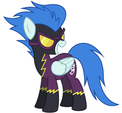 Size: 900x831 | Tagged: safe, artist:yanoda, derpibooru import, nightshade, pegasus, pony, g4, female, goggles, grin, mare, shadowbolts uniform, simple background, smiling, solo, transparent background, vector