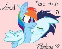 Size: 720x569 | Tagged: safe, rainbow dash, soarin', pegasus, pony, female, male, mare, shipping, soarindash, stallion, straight