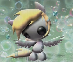 Size: 3200x2707 | Tagged: safe, artist:ieatedyuripizza, derpibooru import, derpy hooves, pegasus, 3d, 3d model, solo