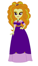 Size: 365x632 | Tagged: safe, artist:cheerful9, artist:selenaede, derpibooru import, adagio dazzle, human, equestria girls, g4, base used, clothes, dress, eyeshadow, female, hand on hip, jewelry, lidded eyes, makeup, necklace, open mouth, open smile, simple background, smiling, solo, victorian dress, white background