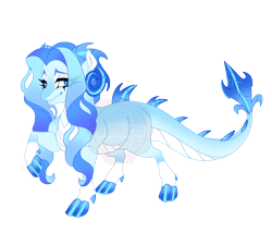 Size: 4200x3600 | Tagged: safe, artist:gigason, derpibooru import, oc, oc only, oc:sapphire spark, dracony, dragon, hybrid, g4, adoptable, blaze (coat marking), blue body, blue eyes, blue hair, blue hooves, body markings, cloven hooves, coat markings, colored belly, colored eyebrows, colored hooves, colored horns, colored pinnae, dracony oc, dragon tail, eye clipping through hair, eye markings, eyelashes, facial markings, female, gradient body, gradient eyes, gradient hair, gradient hooves, high res, hooves, horns, hybrid legs, hybrid oc, interspecies offspring, leg markings, light blue body, long hair, looking back, magical lesbian spawn, obtrusive watermark, offspring, pale belly, parent:princess ember, parent:rarity, parents:emberity, raised hoof, raised leg, shiny hooves, shiny horns, simple background, slit eyes, smiling, socks (coat marking), solo, spikes, standing, standing on three hooves, tail, thick eyelashes, three quarter view, transparent background, wall of tags, watermark, wavy hair, white belly