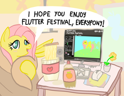 Size: 2046x1583 | Tagged: safe, artist:anonymous, derpibooru import, berry punch, berryshine, fluttershy, rainbowshine, pegasus, pony, g4, blanket, blushing, bottle, chat, chat window, chopsticks, colored, comic, computer mouse, cytube, drama, emotes, everypony, faggot, female, flower, flower pot, food, fucker, horsefucker, instant noodles, keyboard, mare, misogyny, monitor, mousepad, nigga, nigger, one-panel comic, open mouth, open smile, parody, pasta, potted plant, reeee, slur, smiling, speaker, speciesism, table, talking, vulgar, wing hold, wings, wrapped up