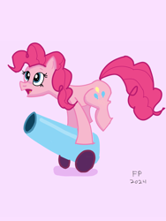 Size: 1620x2160 | Tagged: safe, artist:funnypancake, derpibooru import, pinkie pie, earth pony, g4, female, party cannon