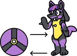 Size: 549x399 | Tagged: safe, artist:mega-poneo, derpibooru import, twilight sparkle, lucario, morph ball, pokefied, pokémon, simple background, species swap, transparent background, twiball, twilicario