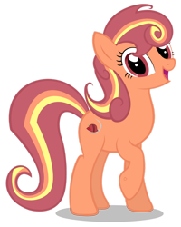 Size: 1024x1280 | Tagged: safe, artist:sirleandrea, derpibooru import, oc, oc only, oc:gelato surprise, earth pony, pony, g4, earth pony oc, female, mare, raised hoof, raised leg, simple background, solo, transparent background, vector