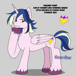 Size: 2924x2924 | Tagged: safe, derpibooru import, oc, oc only, alicorn, alicorn oc, horn, offspring, parent:princess cadance, parent:shining armor, parents:shiningcadance, solo, wings