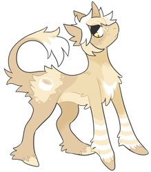 Size: 700x800 | Tagged: safe, artist:catastrophyte, derpibooru import, oc, oc only, pony, unicorn, chest fluff, cream coat, horn, leg fluff, leg stripes, leonine tail, lidded eyes, simple background, solo, stripes, tail, tail fluff, tan coat, transparent background, two toned mane, unicorn oc, white coat, white mane