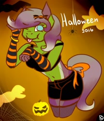 Size: 736x856 | Tagged: artist needed, safe, derpibooru import, anthro, earth pony, clothes, costume, female, halloween, halloween costume, holiday, solo, solo female