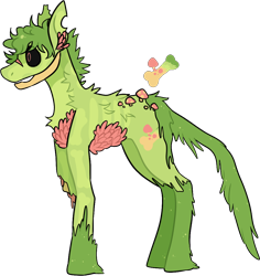 Size: 1000x1061 | Tagged: safe, artist:catastrophyte, derpibooru import, original species, plant pony, full body, plant, side view, simple background, solo, transparent background