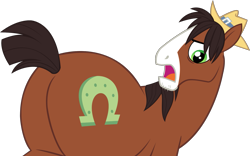 Size: 1701x1063 | Tagged: safe, artist:jonesdylan874, derpibooru import, trouble shoes, earth pony, pony, g4, .svg available, butt, clydesdale, flank, gimp, plot, simple background, solo, transparent background, vector, vector trace