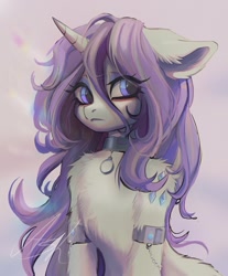 Size: 1555x1879 | Tagged: safe, artist:k_lash147, derpibooru import, rarity, unicorn, alternative cutie mark placement, armband, collar, draw this in your style, ears, female, floppy ears, horn, human shoulders, mare, shoulder cutie mark