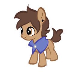 Size: 564x564 | Tagged: safe, artist:nompang22, derpibooru import, earth pony, pony, female, filly, foal, luz noceda (the owl house), ponified, simple background, smiling, solo, species swap, the owl house, white background