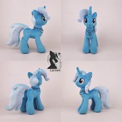 Size: 1000x1000 | Tagged: safe, artist:larsen toys, derpibooru import, trixie, pony, unicorn, ear piercing, earring, female, horn, jewelry, mare, necklace, photo, piercing, plushie, pony plushie, sale, solo