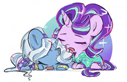 Size: 750x486 | Tagged: safe, artist:xinjinjumin947501963473, derpibooru import, starlight glimmer, trixie, pony, unicorn, horn, solo