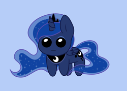 Size: 4967x3554 | Tagged: safe, artist:lipitea, derpibooru import, princess luna, alicorn, pony, g4, absurd resolution, autism creature, blue background, simple background, solo