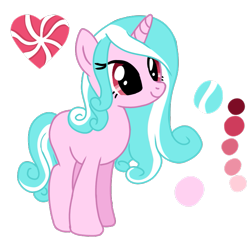 Size: 729x708 | Tagged: safe, artist:melodysweetheart, artist:primrosedinocat, derpibooru import, oc, oc only, pony, unicorn, g4, base used, female, horn, mare, reference sheet, smiling, solo, tail, unicorn oc