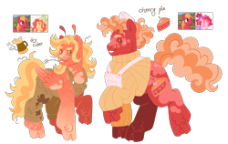 Size: 3222x2035 | Tagged: safe, artist:fizzmitz, derpibooru import, big macintosh, fluttershy, pinkie pie, oc, oc:cherry pie, oc:dry cider, anthro, earth pony, pegasus, pony, unguligrade anthro, g4, alternate design, antennae, apron, bipedal, butt freckles, clothes, cloven hooves, duo, earth pony oc, female, fluttermac, freckles, half-siblings, high res, hoof fluff, male, offspring, overalls, parent:big macintosh, parent:fluttershy, parent:pinkie pie, parents:fluttermac, parents:pinkiemac, pegasus oc, pinkiemac, raised hoof, raised leg, screencap reference, shipping, shoulder freckles, siblings, simple background, straight, transparent background, wing freckles, wings