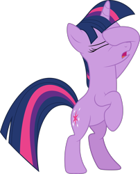 Size: 3000x3709 | Tagged: safe, artist:dashiesparkle, derpibooru import, twilight sparkle, unicorn twilight, pony, unicorn, g4, the ticket master, .svg available, bipedal, eyes closed, facehoof, female, high res, mare, open mouth, simple background, solo, transparent background, vector