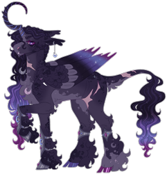 Size: 2666x2762 | Tagged: safe, artist:sleepy-nova, derpibooru import, oc, oc only, alicorn, pony, curved horn, horn, male, offspring, parent:king sombra, parent:princess luna, parents:lumbra, scar, simple background, solo, stallion, transparent background