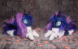 Size: 2790x1774 | Tagged: safe, artist:1stastrastudio, derpibooru import, princess luna, pony, irl, photo, plushie, self paradox, self ponidox, solo