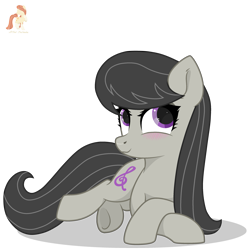 Size: 2885x2885 | Tagged: safe, artist:r4hucksake, derpibooru import, octavia melody, pony, g4, lying down, prone, simple background, solo, transparent background