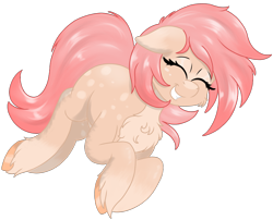 Size: 3252x2622 | Tagged: safe, artist:marbatra, derpibooru import, oc, oc:strawberry buttercream, earth pony, chest fluff, happy, unshorn fetlocks