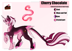 Size: 4961x3508 | Tagged: safe, artist:oneiria-fylakas, derpibooru import, oc, oc:cherry chocolate, pony, unicorn, feathered fetlocks, female, horn, mare, solo, tail, tail feathers