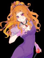 Size: 1620x2160 | Tagged: safe, artist:wumingshi61160, derpibooru import, adagio dazzle, human, equestria girls, g4, anime style, black background, clothes, dress, female, grin, humanized, purple dress, simple background, smiling, solo