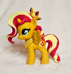 Size: 1656x1728 | Tagged: safe, artist:sanadaookmai, derpibooru import, sunset shimmer, alicorn, pony, g4, alicornified, craft, irl, photo, race swap, shimmercorn, solo, toy