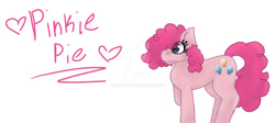 Size: 827x372 | Tagged: safe, artist:kiwiclub3, derpibooru import, pinkie pie, earth pony, g4, deviantart watermark, female, obtrusive watermark, simple background, watermark, white background