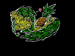 Size: 4000x3000 | Tagged: safe, artist:ananasik_ebanasik, derpibooru import, oc, oc only, oc:ananasik, pony, black background, curled up, cute, food, heart, pineapple, simple background, solo