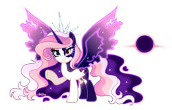 Size: 3230x2068 | Tagged: safe, artist:afterglory, derpibooru import, oc, oc only, pony, unicorn, g4, adoptable, artificial wings, augmented, base used, colored eyelashes, colored pupils, cream coat, ethereal body, ethereal mane, ethereal tail, eyeshadow, female, halo, heterochromia, horn, leg markings, lidded eyes, long horn, long mane, long tail, magic, magic wings, magical lesbian spawn, makeup, mare, multicolored mane, multicolored tail, next generation, offspring, parent:fluttershy, parent:princess luna, parents:lunashy, raised hoof, raised leg, signature, simple background, smiling, solo, standing on three hooves, starry body, starry legs, starry mane, starry tail, starry wings, tail, three quarter view, transparent background, unicorn horn, unicorn oc, wings