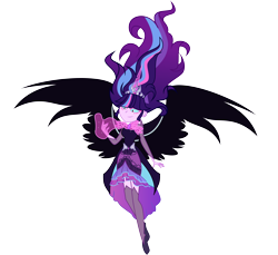 Size: 10002x9174 | Tagged: safe, artist:shootingstarsentry, derpibooru import, oc, oc:midnight dusk, equestria girls, g4, absurd resolution, clothes, female, magic, solo, vector, vecvt