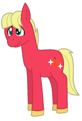 Size: 488x716 | Tagged: safe, artist:marshalia147, derpibooru import, oc, oc only, oc:red delicious, earth pony, pony, earth pony oc, freckles, male, offspring, parent:big macintosh, parent:marble pie, parents:marblemac, simple background, solo, stallion, transparent background