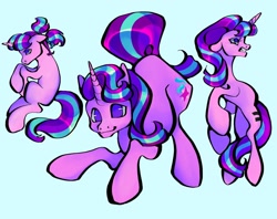 Size: 1440x1138 | Tagged: safe, artist:broniesforponies, derpibooru import, starlight glimmer, pony, unicorn, g4, blue background, horn, simple background, solo