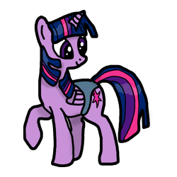 Size: 1024x1024 | Tagged: safe, artist:background_pon3, derpibooru import, twilight sparkle, twilight sparkle (alicorn), alicorn, pony, g4, clothes, female, happy, horn, panties, solo, underwear, wings