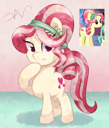 Size: 1200x1400 | Tagged: safe, artist:swasfews, derpibooru import, ruby love, scarlet heart, crystal pony, pony, g4, the crystalling, background pony, screencap reference, solo