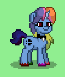 Size: 213x249 | Tagged: safe, derpibooru import, oc, oc:selena smash, pony, unicorn, green background, horn, pony town, simple background, super smash bros.