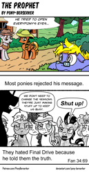 Size: 1200x2321 | Tagged: safe, artist:pony-berserker, derpibooru import, oc, earth pony, pegasus, pony, unicorn, chick tract, horn, most people rejected his message, swirly eyes