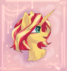 Size: 1644x1746 | Tagged: safe, artist:jsunlight, derpibooru import, sunset shimmer, pony, unicorn, horn, solo