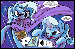 Size: 2803x1853 | Tagged: safe, artist:lytlethelemur, derpibooru import, trixie, pony, unicorn, card, horn, playing card, yu-gi-oh!